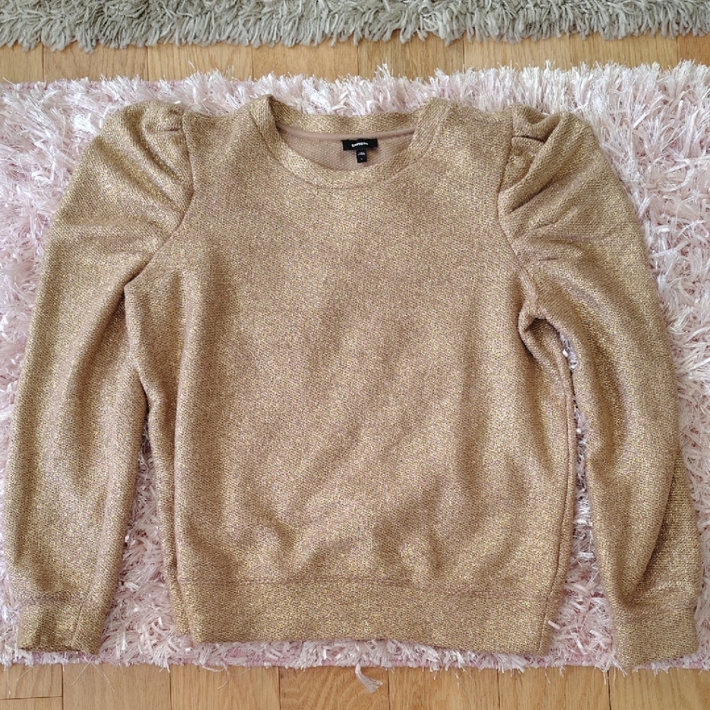 Express Gold Puffed Women's Sweater